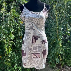Hot off the press! Read all about it! Zaful size Medium sleeveless dress